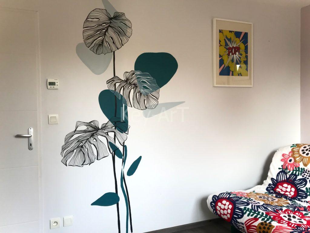 Monstera déco murale